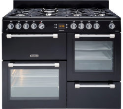 LEISURE  Cookmaster CK110F232K Dual Fuel Range Cooker - Black & Chrome